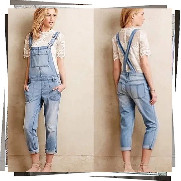 Relaxed Lily Blue Denim Overalls (XS) by Level 99 - Picture 1 of 4